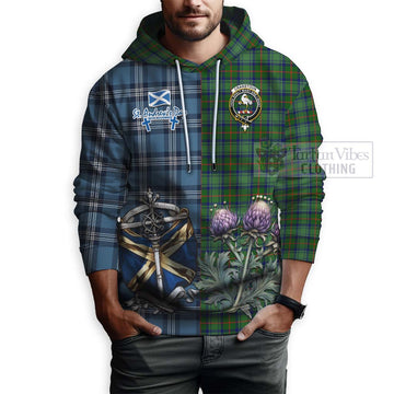 Cranstoun (Cranston) Tartan Hoodie Happy St. Andrew's Day Half Tartan Style