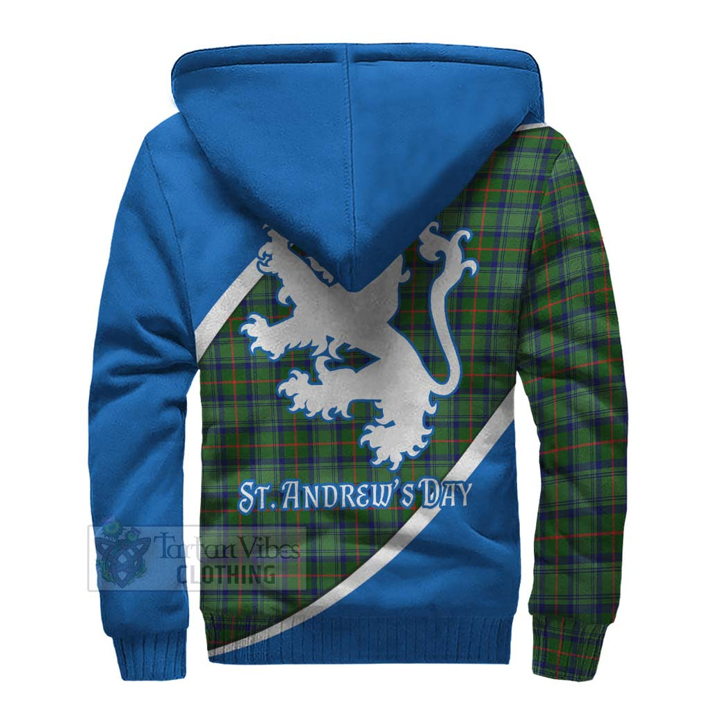 Tartan Vibes Clothing Cranstoun (Cranston) Family Crest Tartan Sherpa Hoodie Celebrate Saint Andrew's Day in Style