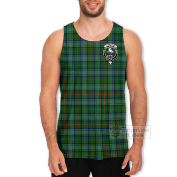 Cranstoun (Cranston) Tartan Men's Tank Top with Family Crest Celtic Skull Style