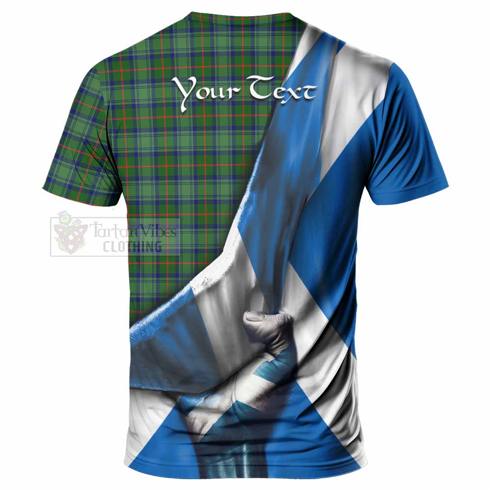 Tartan Vibes Clothing Cranstoun (Cranston) Tartan T-Shirt with Family Crest Scotland Patriotic Style