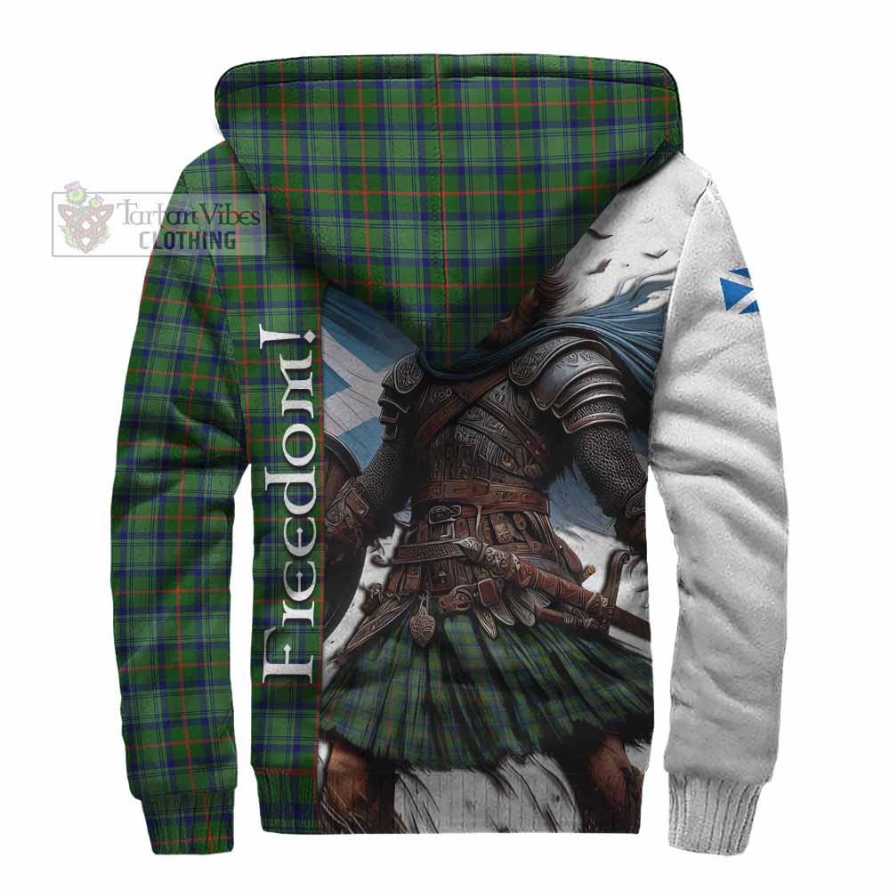 Tartan Vibes Clothing Cranstoun (Cranston) Crest Tartan Sherpa Hoodie Inspired by the Freedom of Scottish Warrior