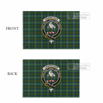 Cranstoun (Cranston) Tartan House Flag with Family Crest