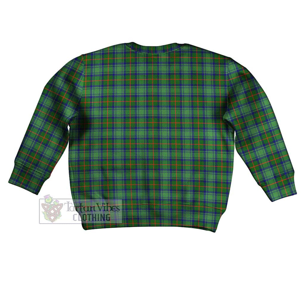 Tartan Vibes Clothing Cranstoun (Cranston) Tartan Kid Ugly Sweater with Family Crest