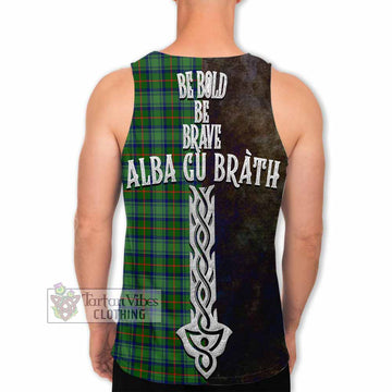 Cranstoun (Cranston) Tartan Family Crest Men's Tank Top Alba Gu Brath Be Brave Lion Ancient Style - Tartan Vibes Clothing
