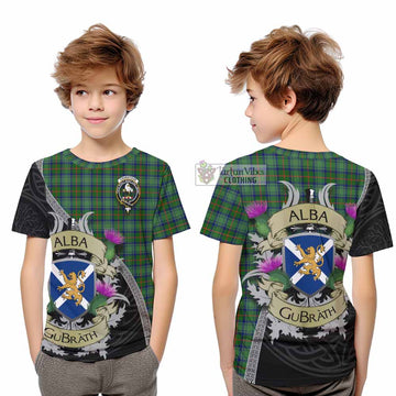 Cranstoun (Cranston) Tartan Family Crest Kid T-Shirt Lion Rampant Royal Thistle Shield Celtic Inspired - Tartan Vibes Clothing