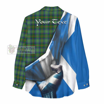 Cranstoun (Cranston) Tartan Women's Casual Shirt with Family Crest Scotland Patriotic Style