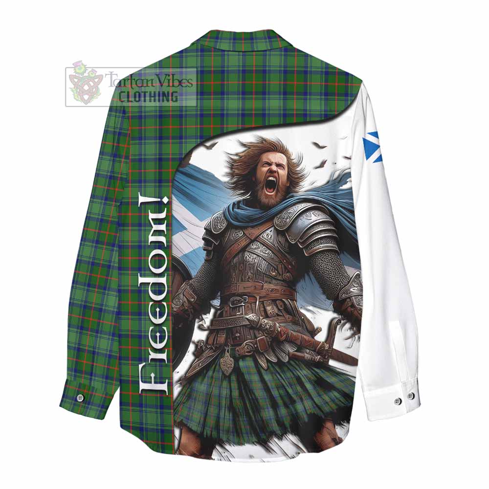 Tartan Vibes Clothing Cranstoun (Cranston) Crest Tartan Women's Casual Shirt Inspired by the Freedom of Scottish Warrior