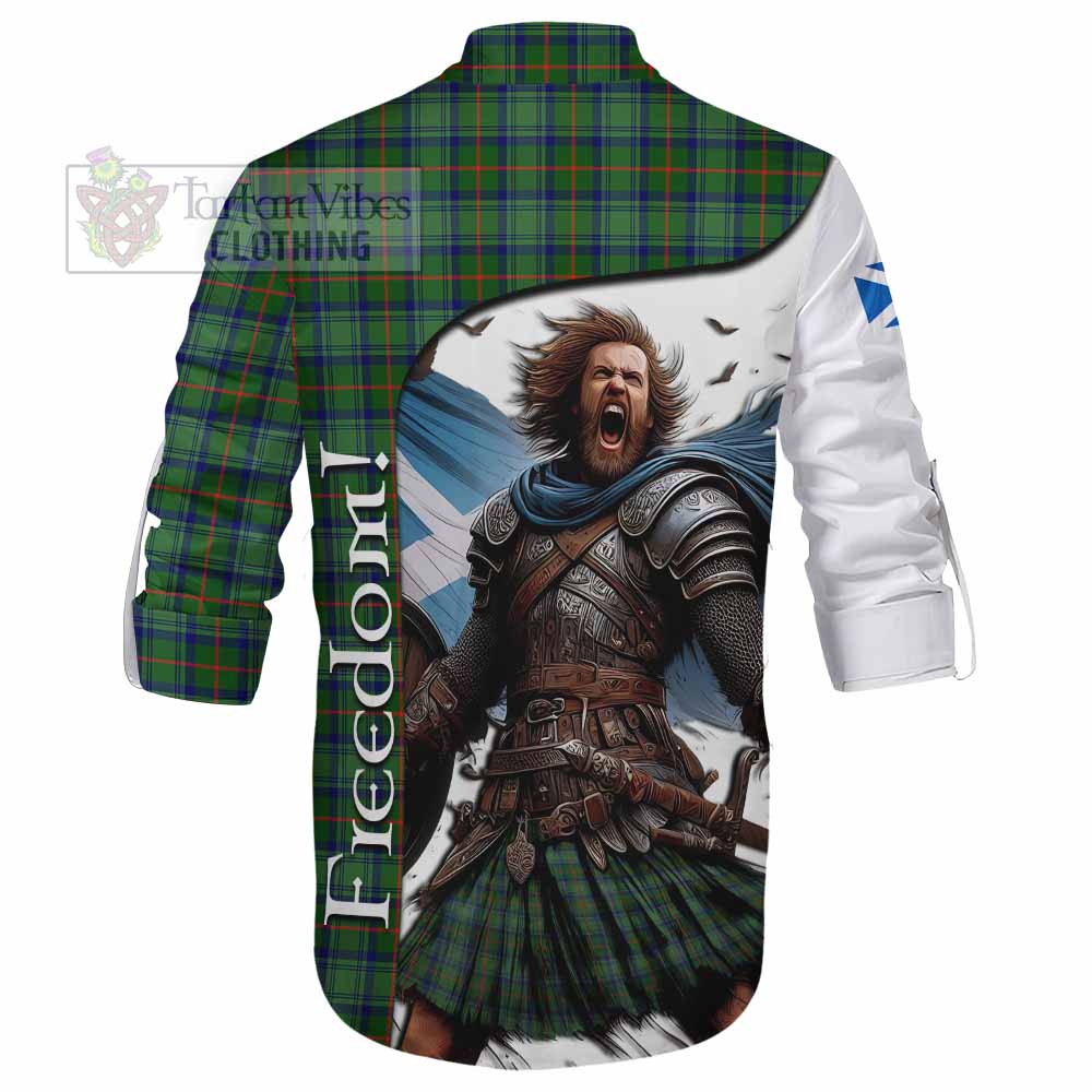 Tartan Vibes Clothing Cranstoun (Cranston) Crest Tartan Ghillie Kilt Shirt Inspired by the Freedom of Scottish Warrior