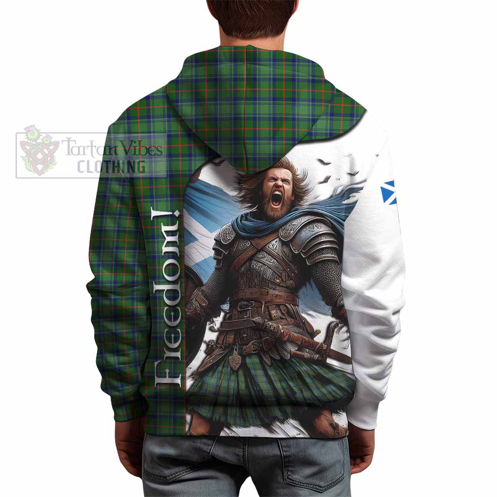 Tartan Vibes Clothing Cranstoun (Cranston) Crest Tartan Hoodie Inspired by the Freedom of Scottish Warrior