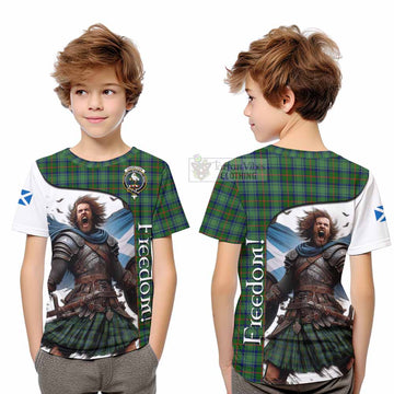 Cranstoun (Cranston) Crest Tartan Kid T-Shirt Inspired by the Freedom of Scottish Warrior