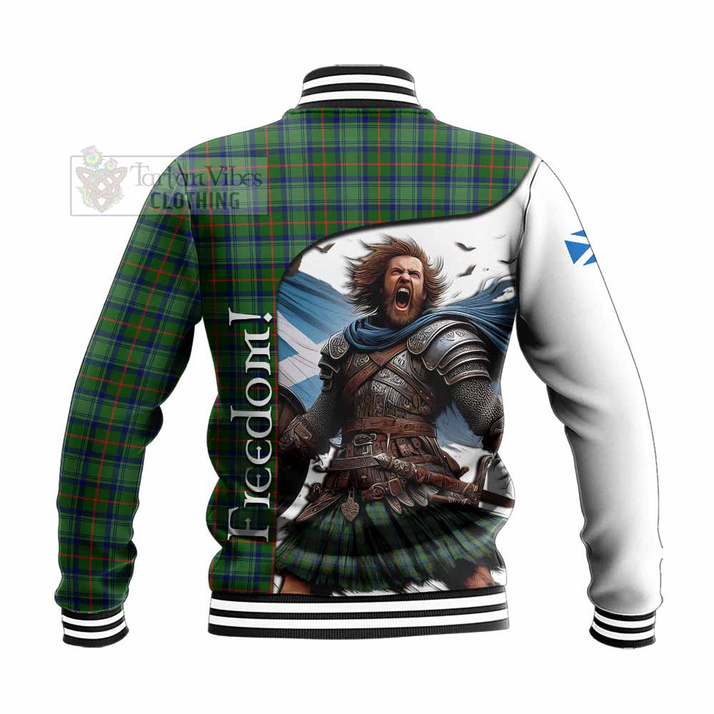 Tartan Vibes Clothing Cranstoun (Cranston) Crest Tartan Baseball Jacket Inspired by the Freedom of Scottish Warrior