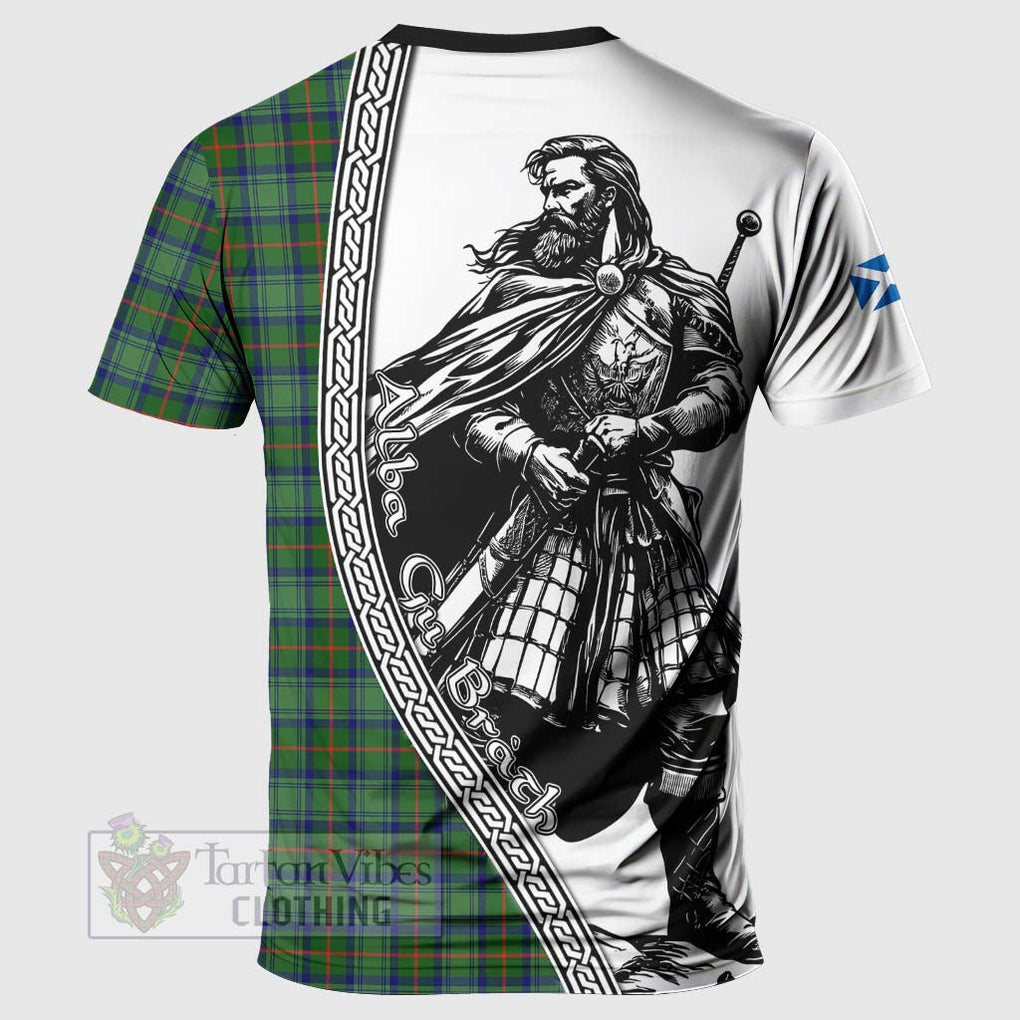 Tartan Vibes Clothing Cranstoun (Cranston) Tartan Clan Crest T-Shirt with Highlander Warrior Celtic Style