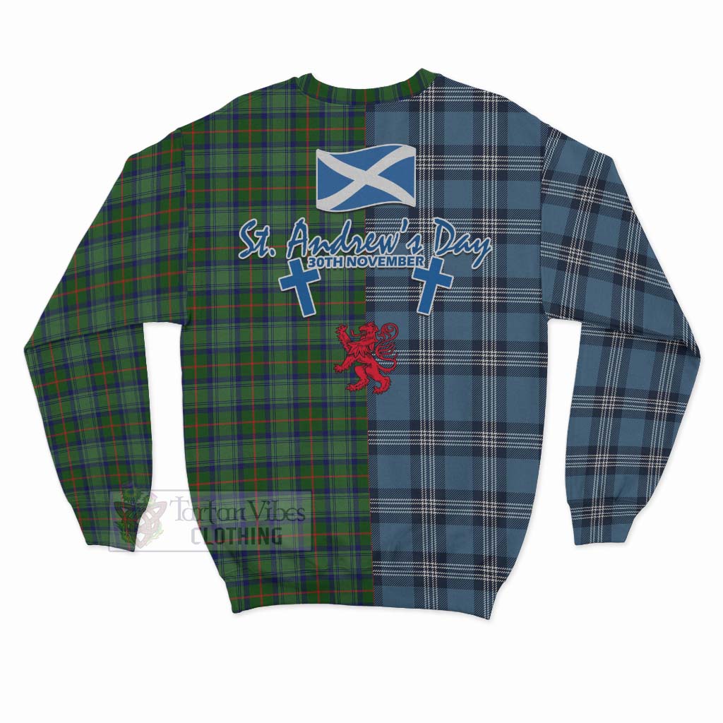 Tartan Vibes Clothing Cranstoun (Cranston) Tartan Sweatshirt Happy St. Andrew's Day Half Tartan Style