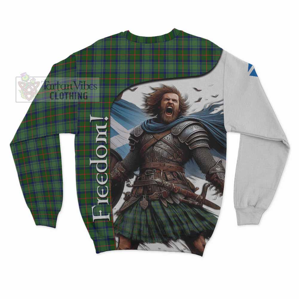 Tartan Vibes Clothing Cranstoun (Cranston) Crest Tartan Sweatshirt Inspired by the Freedom of Scottish Warrior