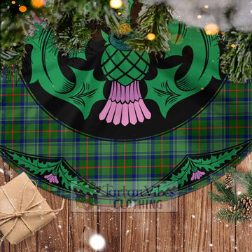 Cranstoun (Cranston) Tartan Christmas Tree Skirt Scottish Thistle Style