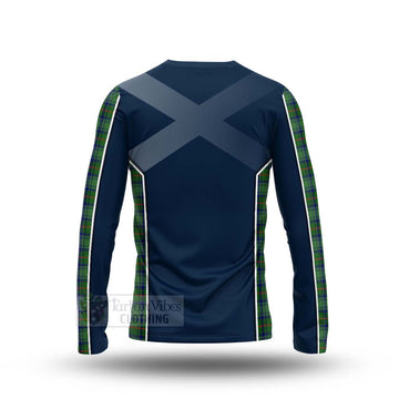 Cranstoun (Cranston) Tartan Long Sleeve T-Shirt with Family Crest and Scottish Thistle Vibes Sport Style