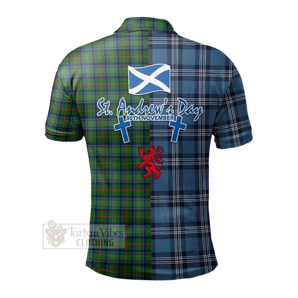 Tartan Vibes Clothing Cranstoun (Cranston) Tartan Polo Shirt Happy St. Andrew's Day Half Tartan Style