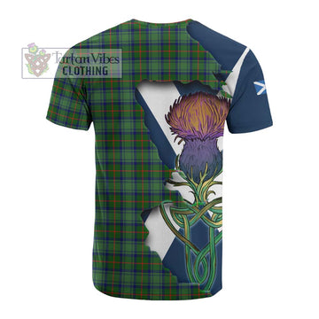 Cranstoun (Cranston) Tartan Family Crest Cotton T-shirt Scottish Thistle Celtic Inspired - Tartan Vibes Clothing