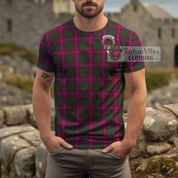 Crawford Tartan Cotton T-Shirt with Family Crest