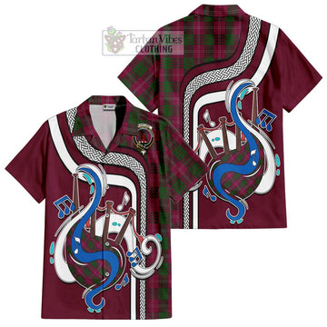 Crawford Tartan Short Sleeve Button Shirt with Epic Bagpipe Style