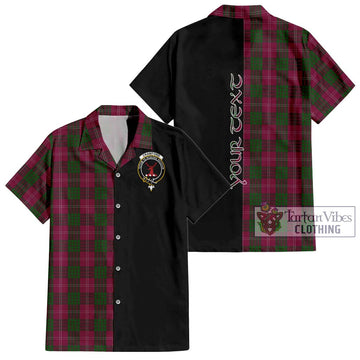 Crawford Tartan Short Sleeve Button Shirt with Family Crest and Half Of Me Style