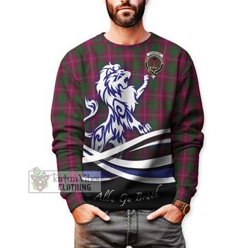 Crawford Tartan Sweatshirt with Alba Gu Brath Regal Lion Emblem