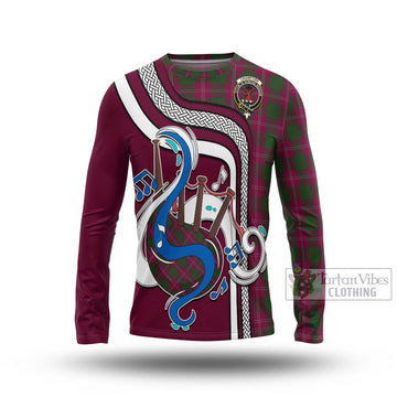 Crawford Tartan Long Sleeve T-Shirt with Epic Bagpipe Style