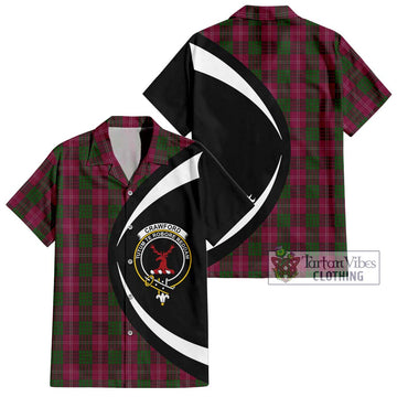 Crawford Tartan Short Sleeve Button Up with Family Crest Circle Style