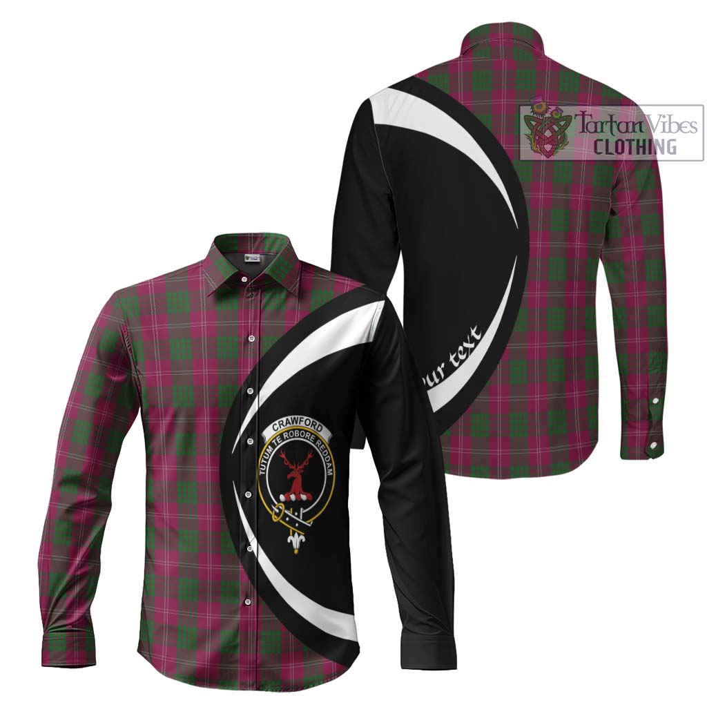 Tartan Vibes Clothing Crawford Tartan Long Sleeve Button Up with Family Crest Circle Style