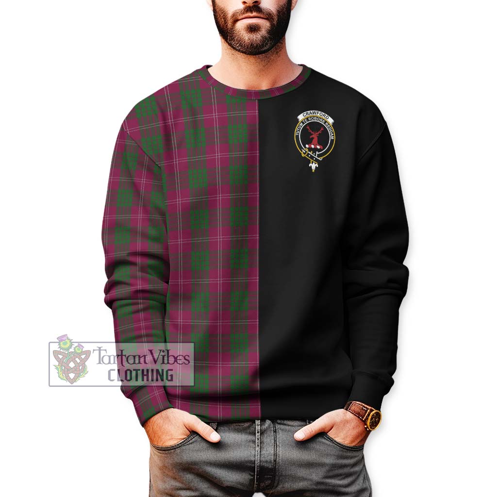 Tartan Vibes Clothing Crawford Tartan Sweatshirt with Family Crest and Half Of Me Style