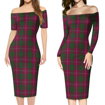 Crawford Tartan Off Shoulder Lady Dress