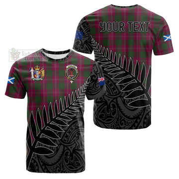 Crawford Crest Tartan Cotton T-shirt with New Zealand Silver Fern Half Style