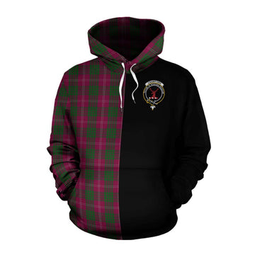 Crawford Tartan Cotton Hoodie with Family Crest and Half Of Me Style