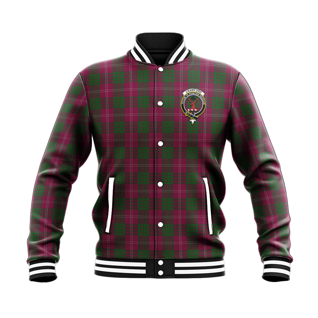 Crawford Tartan Baseball Jacket with Family Crest - Tartan Vibes Clothing