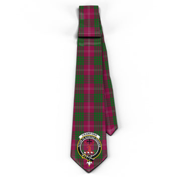 Crawford Tartan Classic Necktie with Family Crest