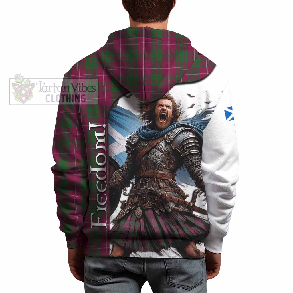 Tartan Vibes Clothing Crawford Crest Tartan Hoodie Inspired by the Freedom of Scottish Warrior