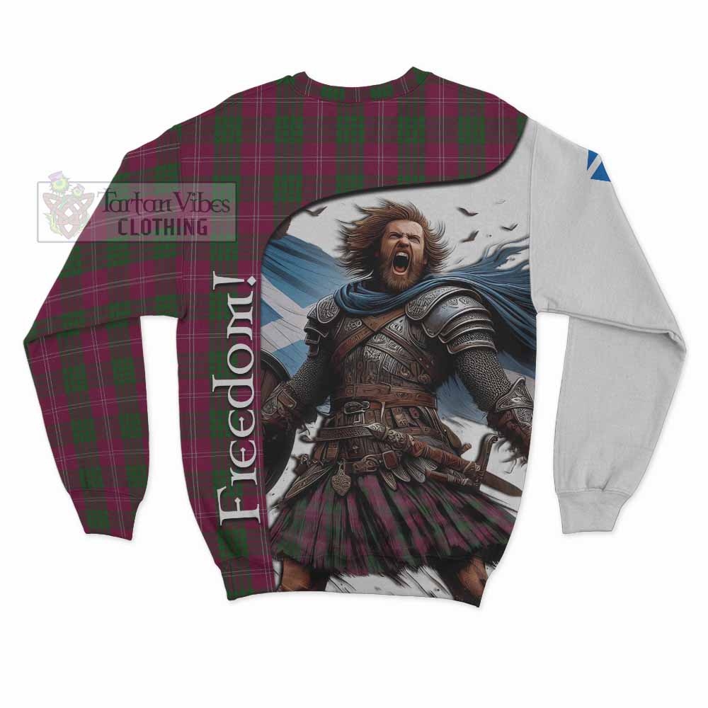 Tartan Vibes Clothing Crawford Crest Tartan Sweatshirt Inspired by the Freedom of Scottish Warrior