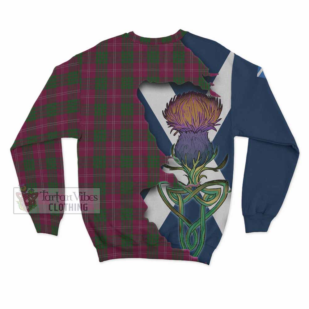 Crawford Tartan Family Crest Sweatshirt Scottish Thistle Celtic Inspired - Tartan Vibes Clothing