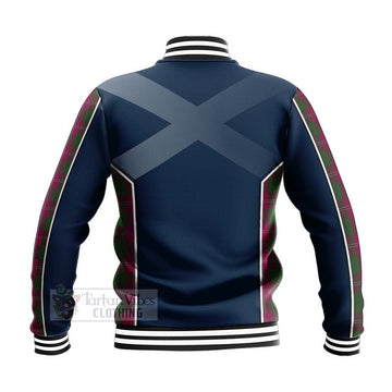 Crawford Tartan Baseball Jacket with Family Crest and Scottish Thistle Vibes Sport Style