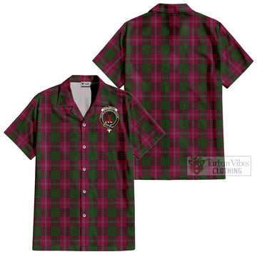 Crawford Tartan Cotton Hawaiian Shirt with Family Crest