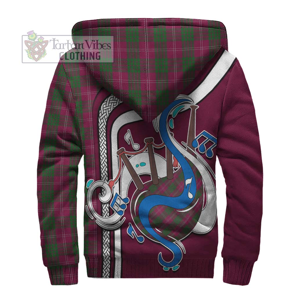 Tartan Vibes Clothing Crawford Tartan Sherpa Hoodie with Epic Bagpipe Style