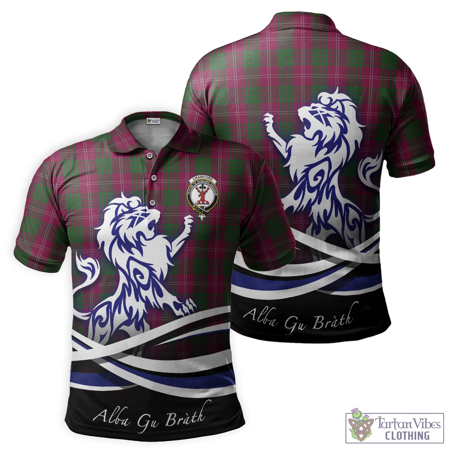 crawford-tartan-polo-shirt-with-alba-gu-brath-regal-lion-emblem