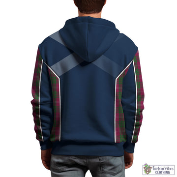 Crawford Tartan Hoodie with Family Crest and Scottish Thistle Vibes Sport Style