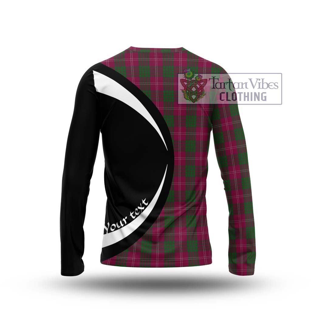 Tartan Vibes Clothing Crawford Tartan Long Sleeve T-Shirt with Family Crest Circle Style