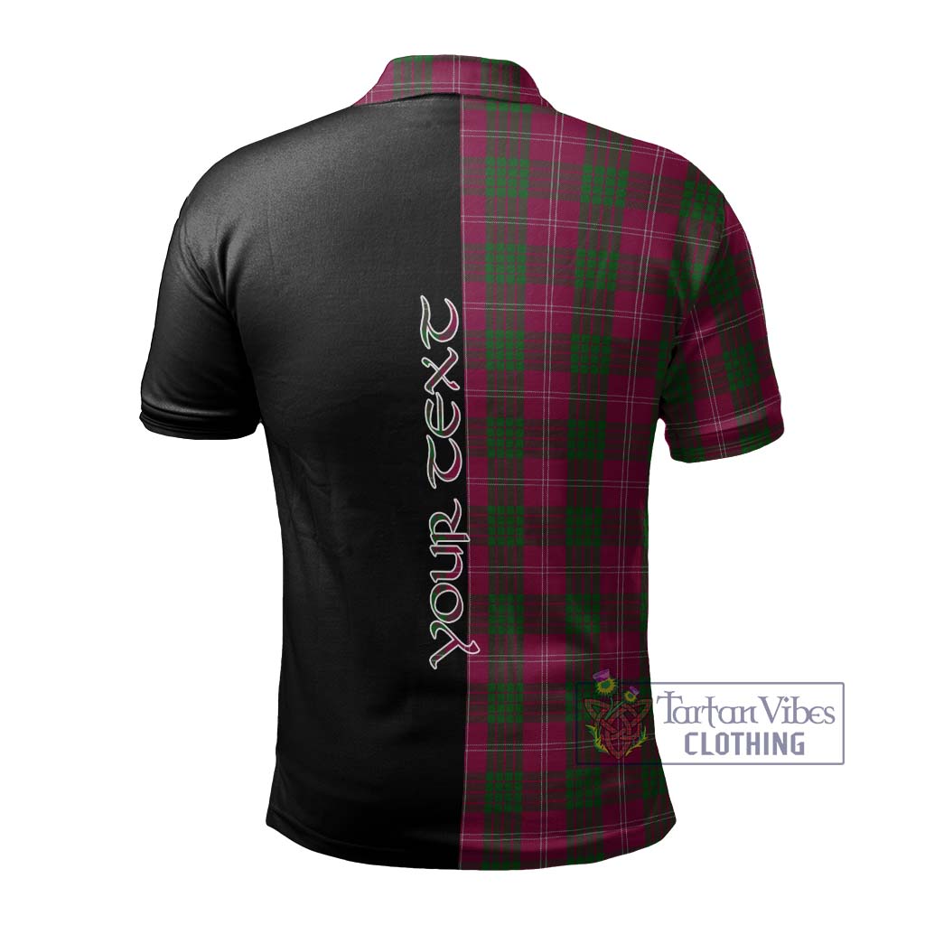 Tartan Vibes Clothing Crawford Tartan Polo Shirt with Family Crest and Half Of Me Style