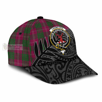 Crawford Tartan Classic Cap with New Zealand Silver Fern Half Style