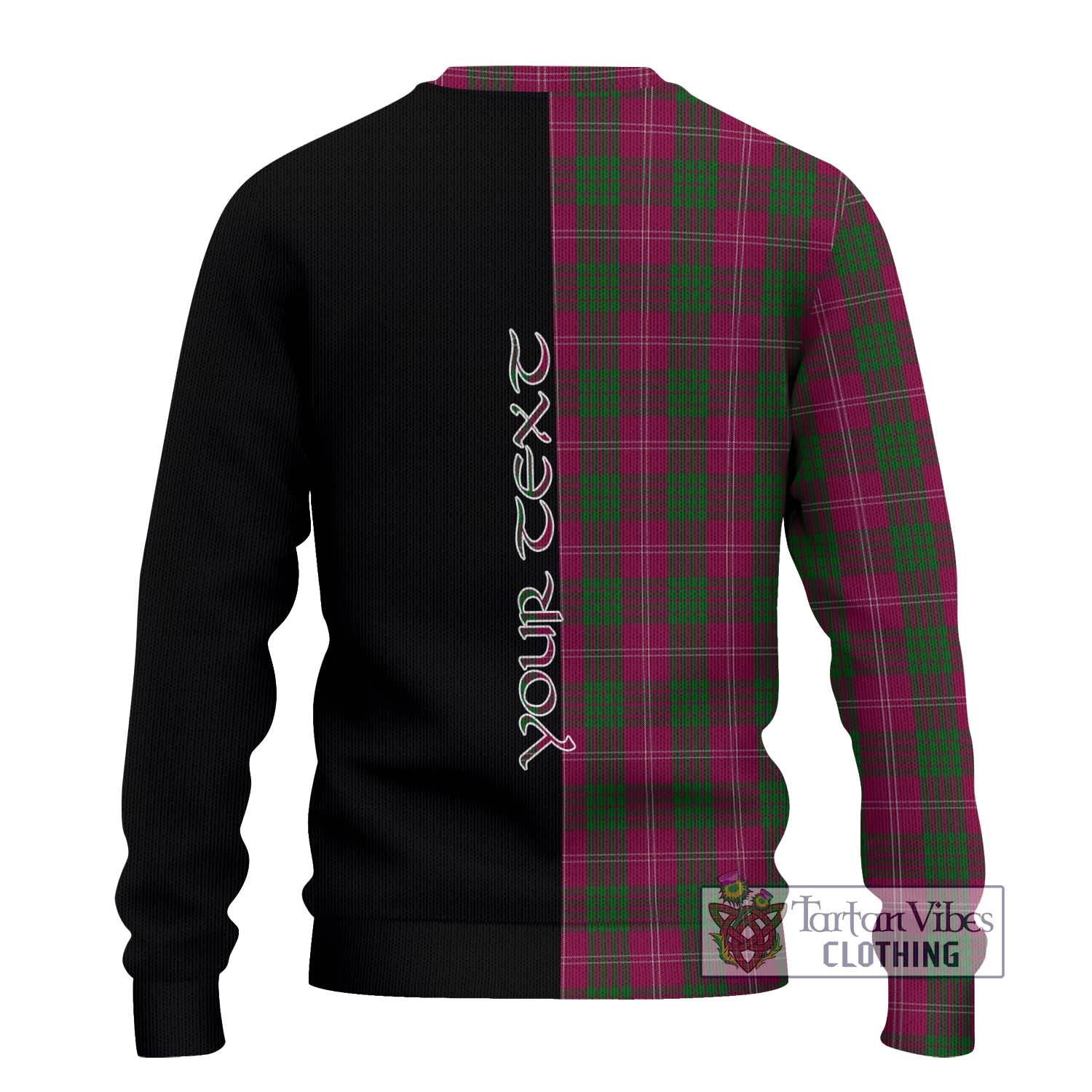 Tartan Vibes Clothing Crawford Tartan Knitted Sweater with Family Crest and Half Of Me Style