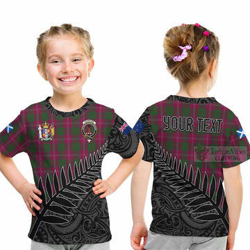 Crawford Crest Tartan Kid T-Shirt with New Zealand Silver Fern Half Style