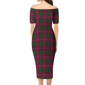 Crawford Tartan Off Shoulder Lady Dress