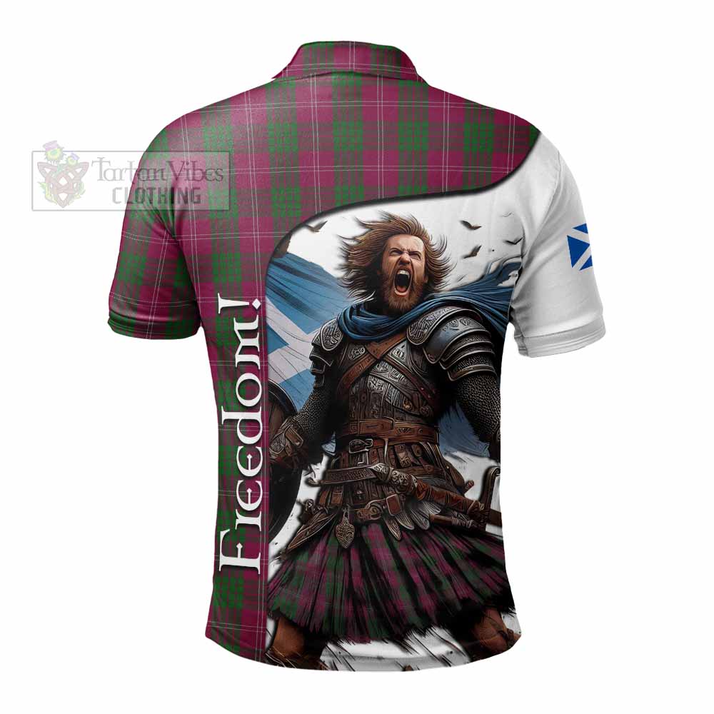 Tartan Vibes Clothing Crawford Crest Tartan Polo Shirt Inspired by the Freedom of Scottish Warrior